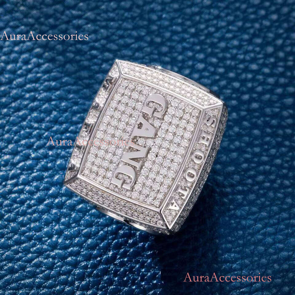 Custom Your Name Championship Sparkle Hip Hop Jewelry Sterling Sier VVS Moissanite Dia Iced Out Men Ring