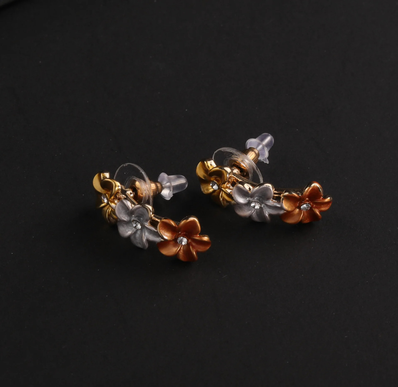 Hawaiian Tri Color Plumeria Floral Drop Earrings Cluster Flower Studs Bohemia Polynesian Tonga Chuuk Island Jewelry 250515