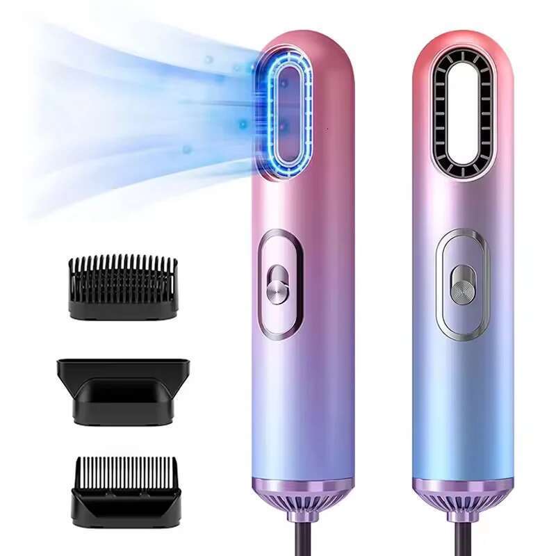 Portable 2-in-1 Curling Comb Hairbrush Styling Tools Dryers And Volumizer Blower Straightener Hand Hair Dryer