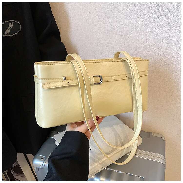 Spring 2025 New Arrival High End Texture Underarm Briefcase For Women, Niche - Style Fashionable Small Square Shoulder Bag