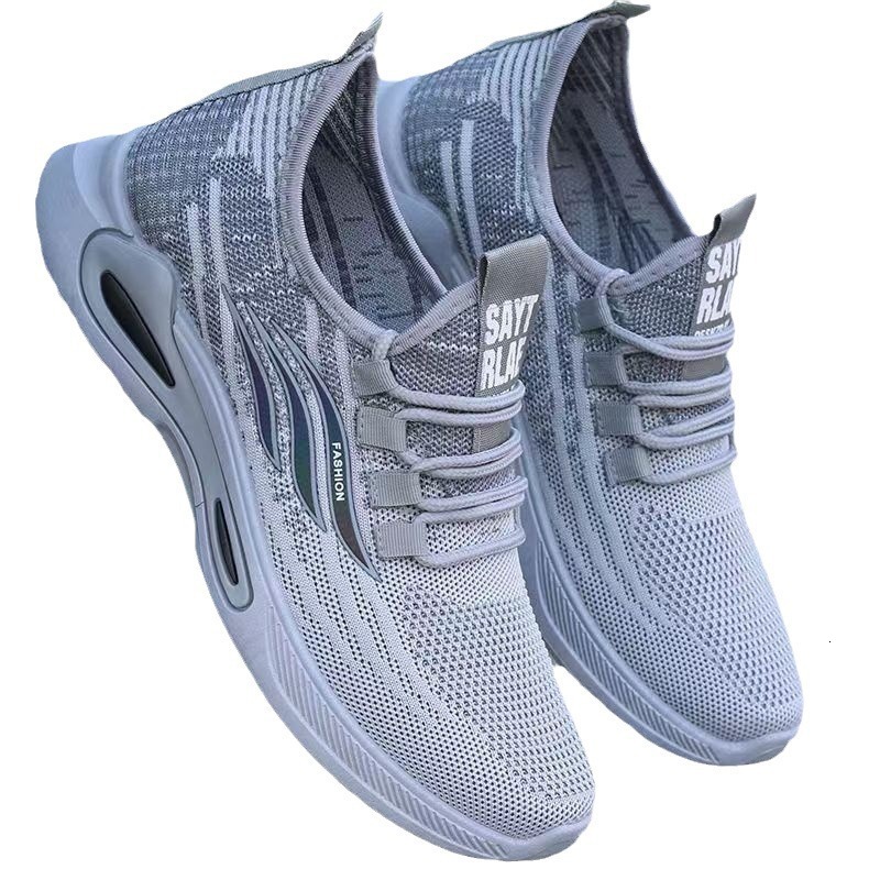 2025 New Fashionable Flyknit Breathable Men's Sports and Leisure Soft soled Lightweight One Step Lazy Shoes