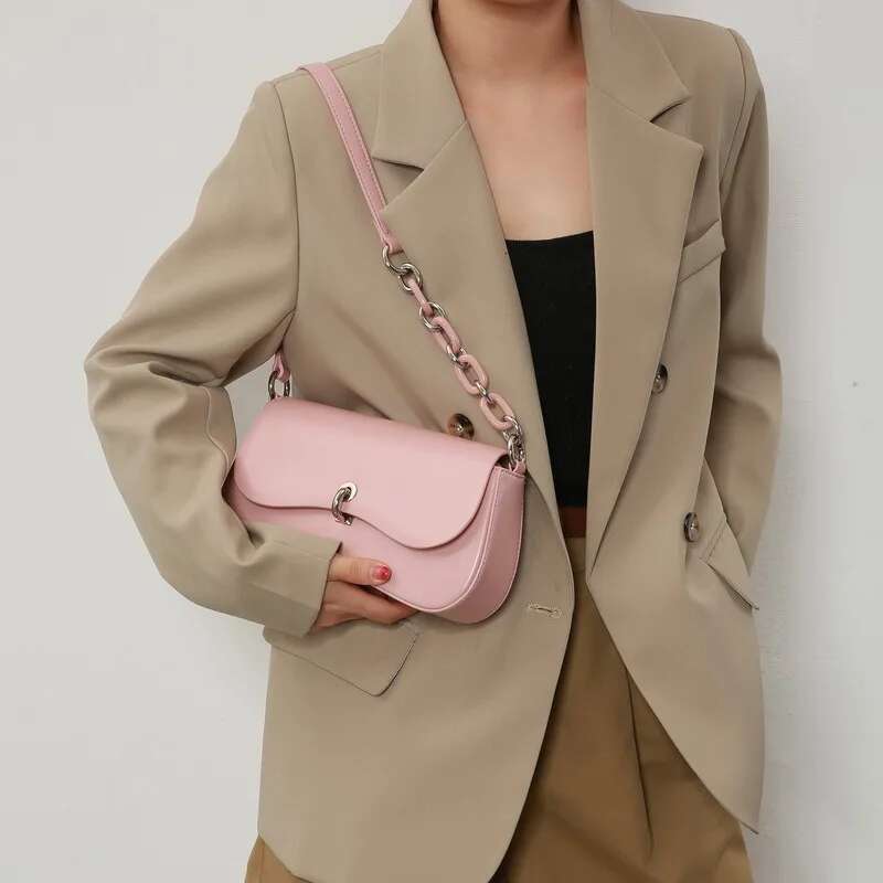 Women Genuine Leather Shoulder Female Fashion Handbag Totes Casual Crossbody Daybag Underarm Bag Purse -Kg1704