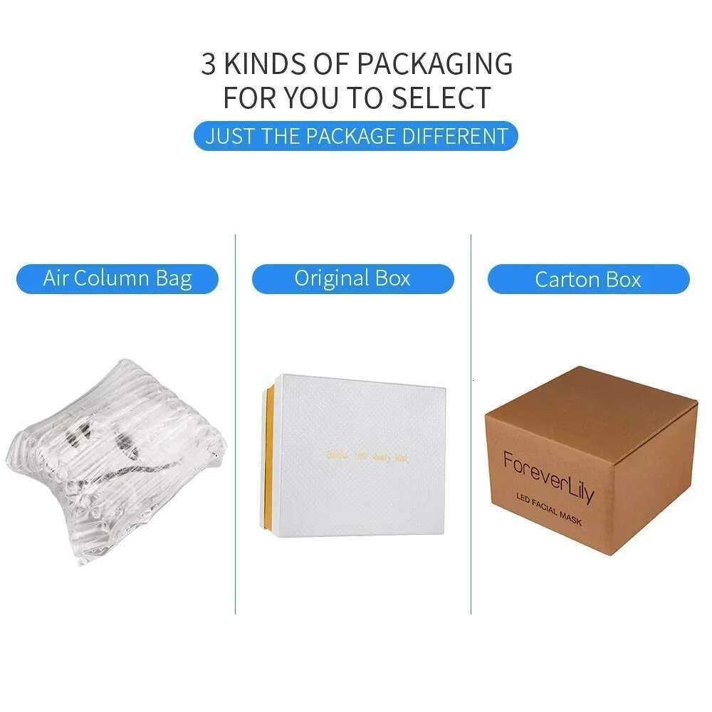 Foreverlily 7 Colors Light LED Facial Care Mask With Neck Skin Rejuvenation Treatment Beauty Anti Acne Therapy Whitening