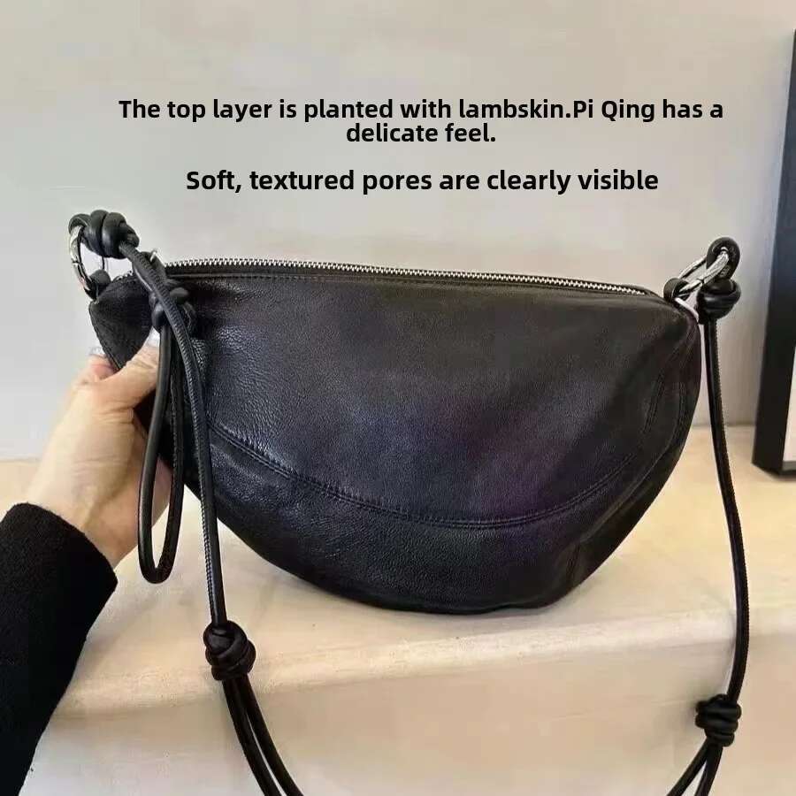 Top Layer Genuine Sheepskin Women's Crossbody New Spring Style Versatile Casual Soft Leather Small Bag Single Shoulder Sling