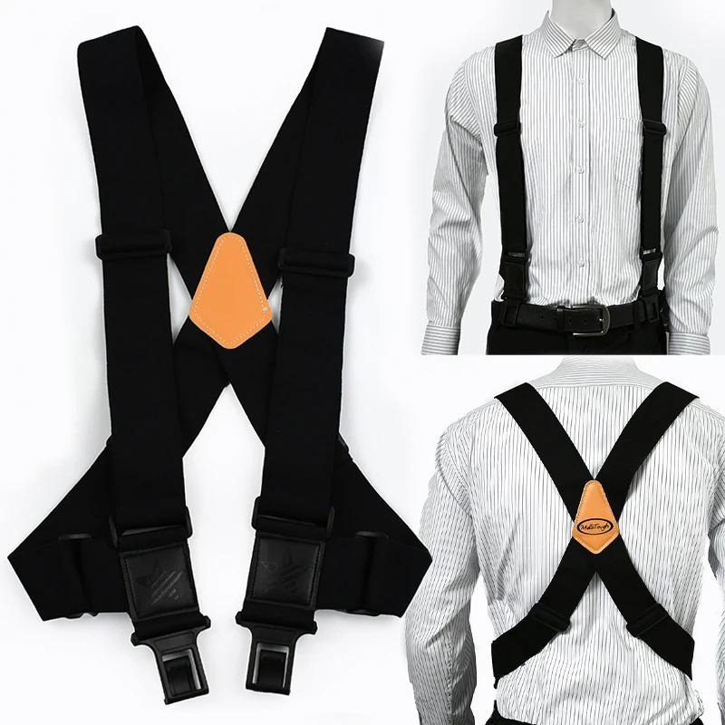 1Pc 5cm*120cm Adult Mens Elastic Wide Braces Mens Suspenders Adjustable X Type Strap Male Jockstrap Sport Work Suspender 250515