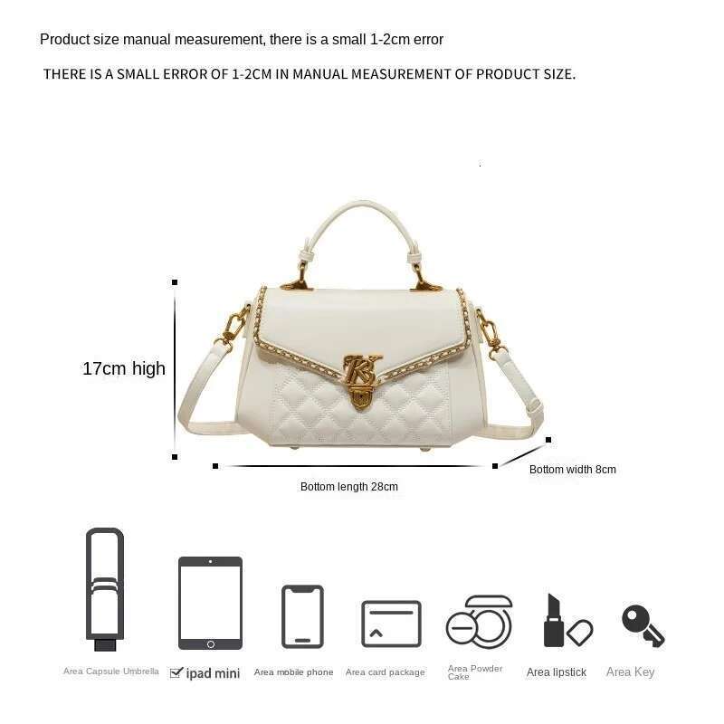 Light Brand Women's Handbag 2025 New Autumn And Winter Designer Dia Grid High-End Texture Crossbody Bag