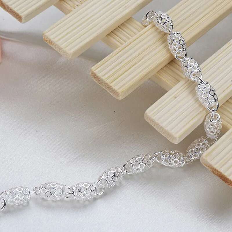 Fashion Sterling Sier For Women Original Designer Hollow Lantern Ball Charm Bracelets Beautiful Jewelry