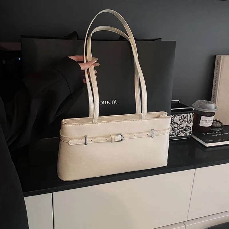 Spring 2025 New Arrival High End Texture Underarm Briefcase For Women, Niche - Style Fashionable Small Square Shoulder Bag