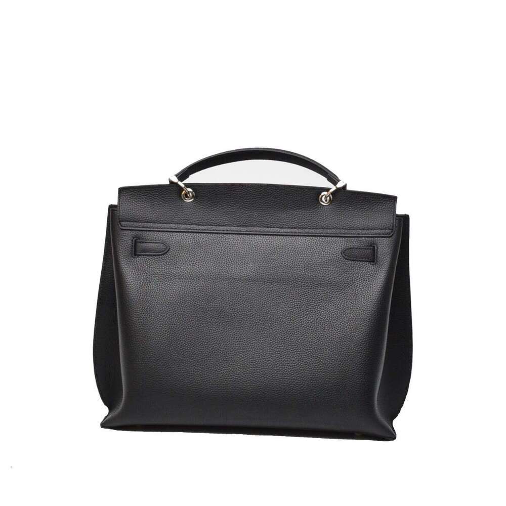Tote Bag Women S Top Layer Cowhide Lychee Patterned Kelly Fashionable Single Shoulder Crossbody Bag Large Capacity Handbag KQ