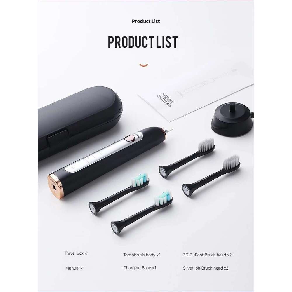 Wireless charging electric toothbrush adult automatic USB smart sonic rechargeable couple set for women and men