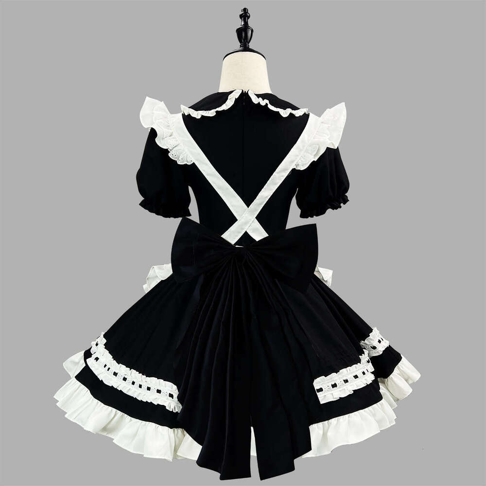 New black and white cute lolita maid dress soft sister cafe anime