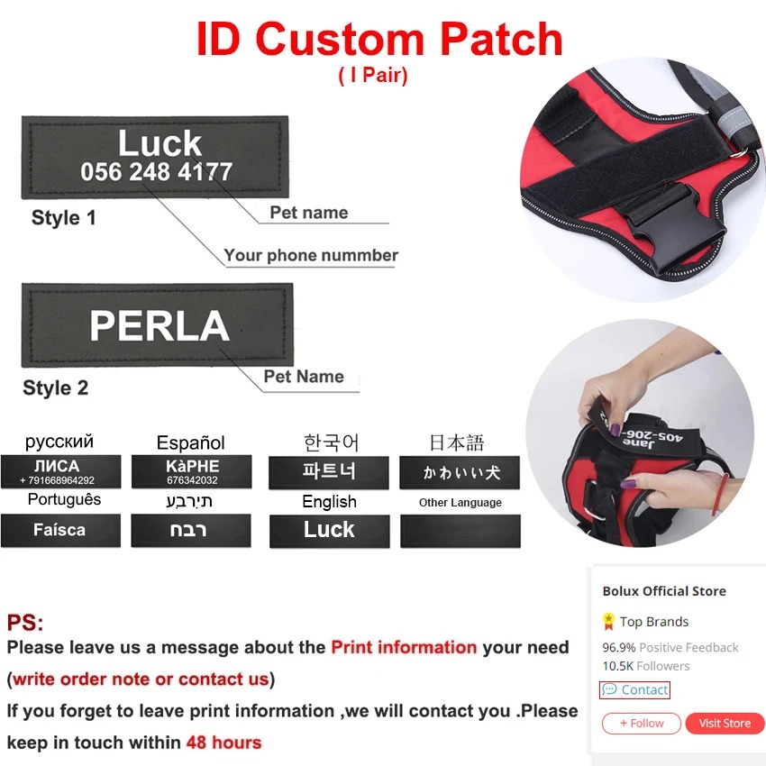 1PC Dog Harness NO PULL Reflective Breathable Pet Harness Vest For Small Large Dog outdoor Walk Training Accessories