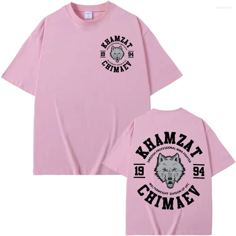 Mens T Shirts Khamzat Chimaev Fighter Print Graphic Tee Shirt Casual Cotton Short Sleeve T-shirt Fashion Vintage Oversized