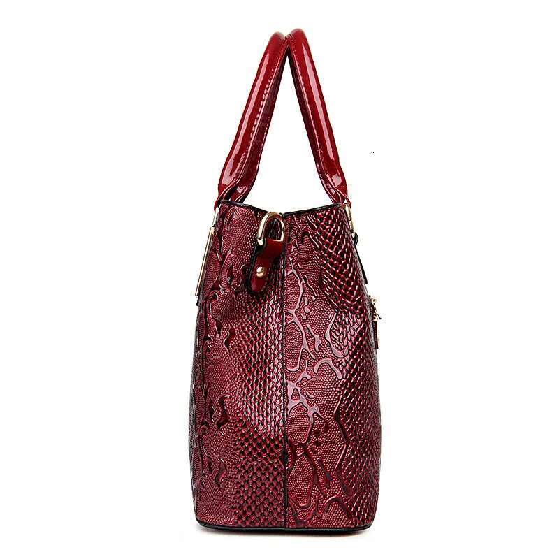 New Large Capacity Women PU Leather Ladies Handbags And Purse Fashion Shiny Girls Shoulder Messenger Bag Female Tote