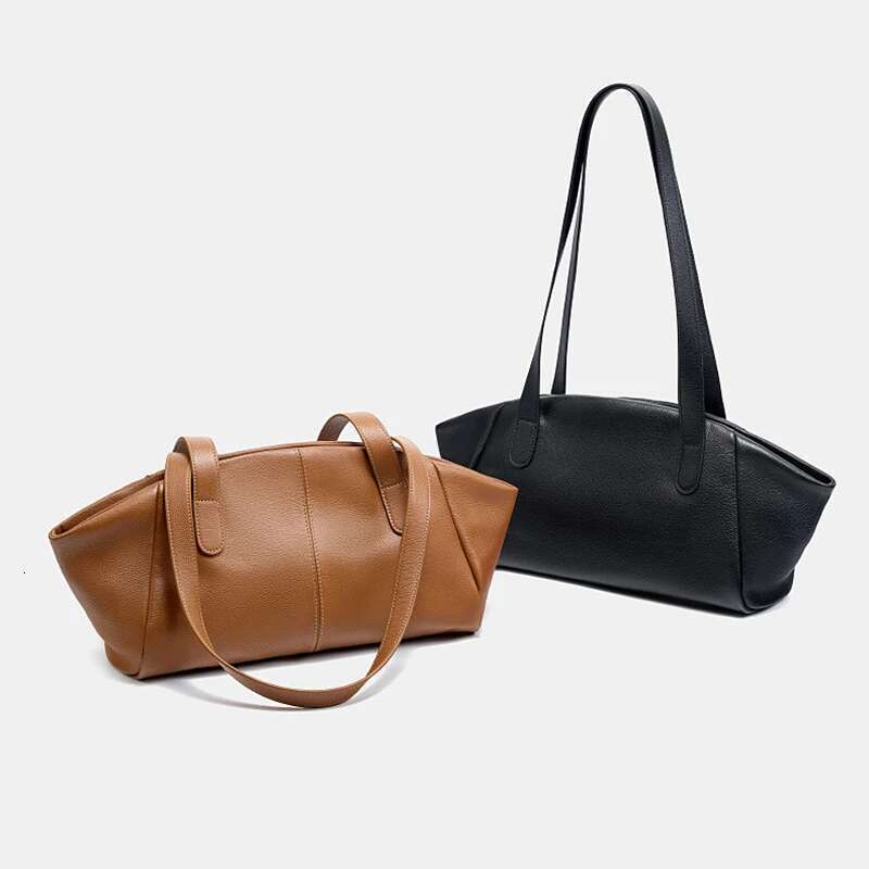 High Quality Designer Bags Cowhide Genuine Leather Underarm Shoulder Bags For Women 2025 Designer Large Shopping Tote Work Ladies Handbags Luxury Bag