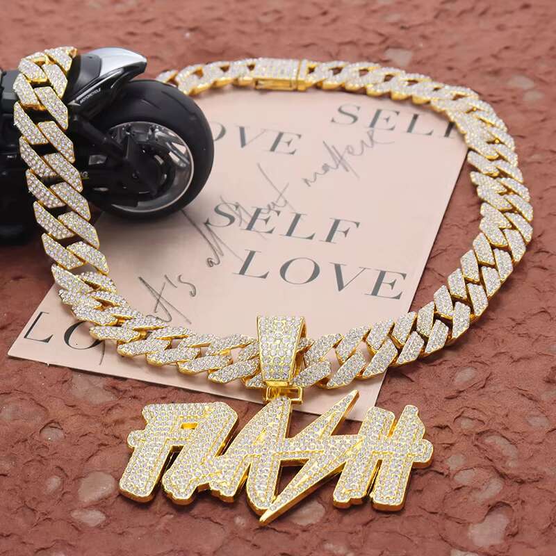 Custom Sier Men Cuban Chains Pendant Necklace Fashion Chokers Hip Hop Jewelry Collier Inoxydables