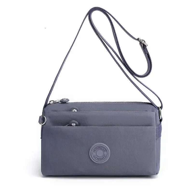 2024 Women's Nylon Cloth Shoulder Fashion Simple Mother Messenger Bag Leisure Multi-Layer Middle-Aged Ladies Handbag
