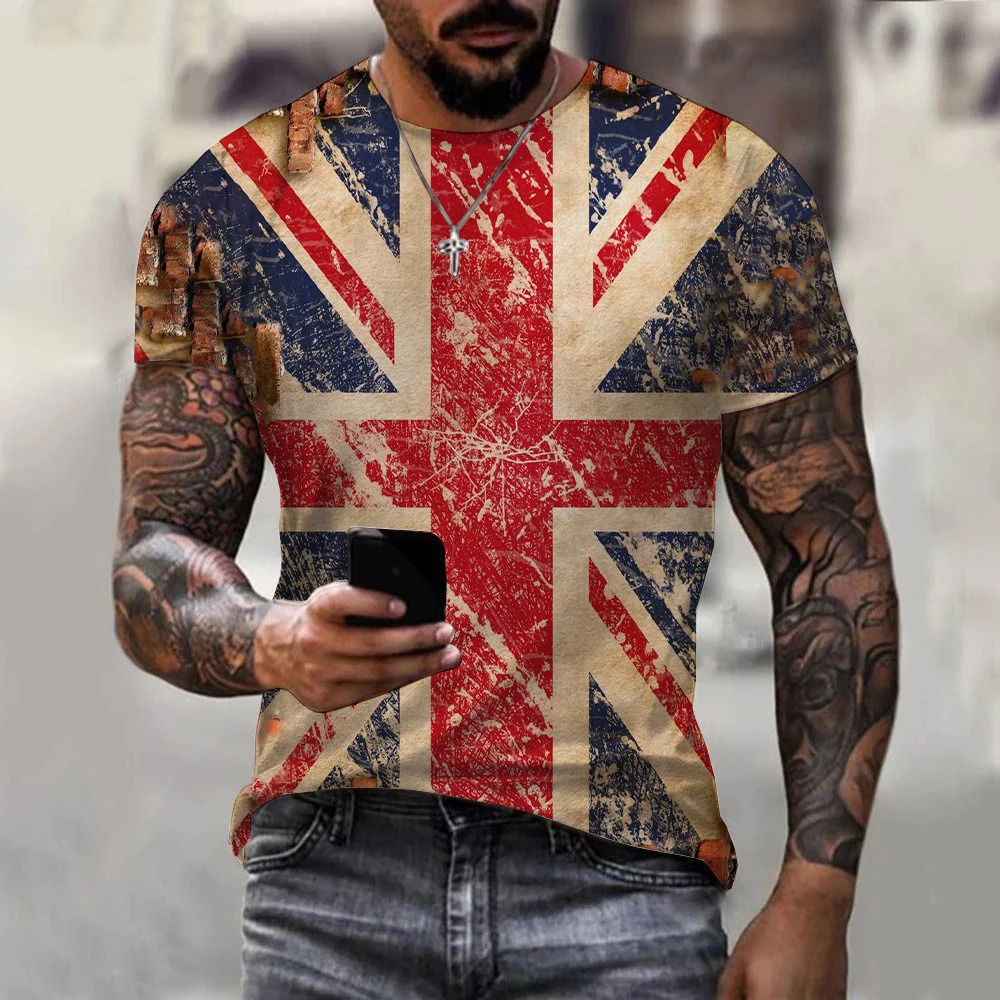 England British Flag 3D Print Tshirt Summer Men Woman T Shirts Fashion Short Sleeve Oversized Harajuku Streetwear Kid Tees Tops 250513 - view 6