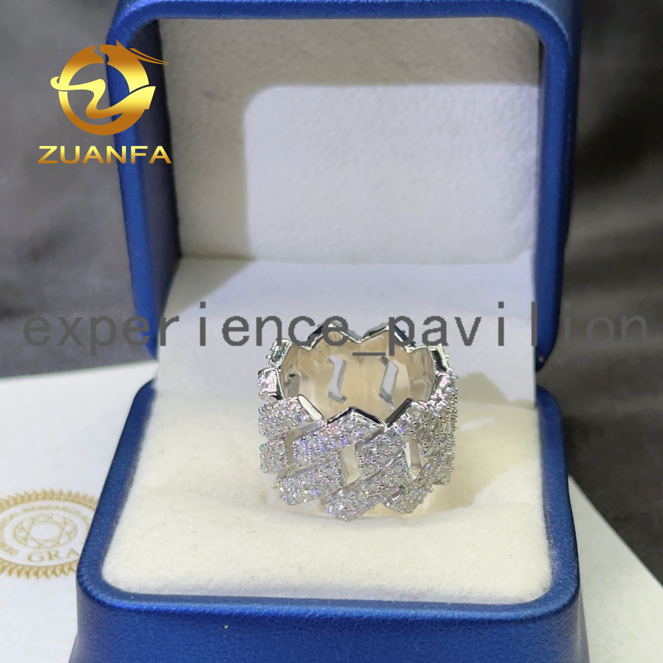 Jewelry Moissanite Rings 925 Sterling Silver Men Vvs1 Moissanite Hip Hop Ring Diamond Rings Men
