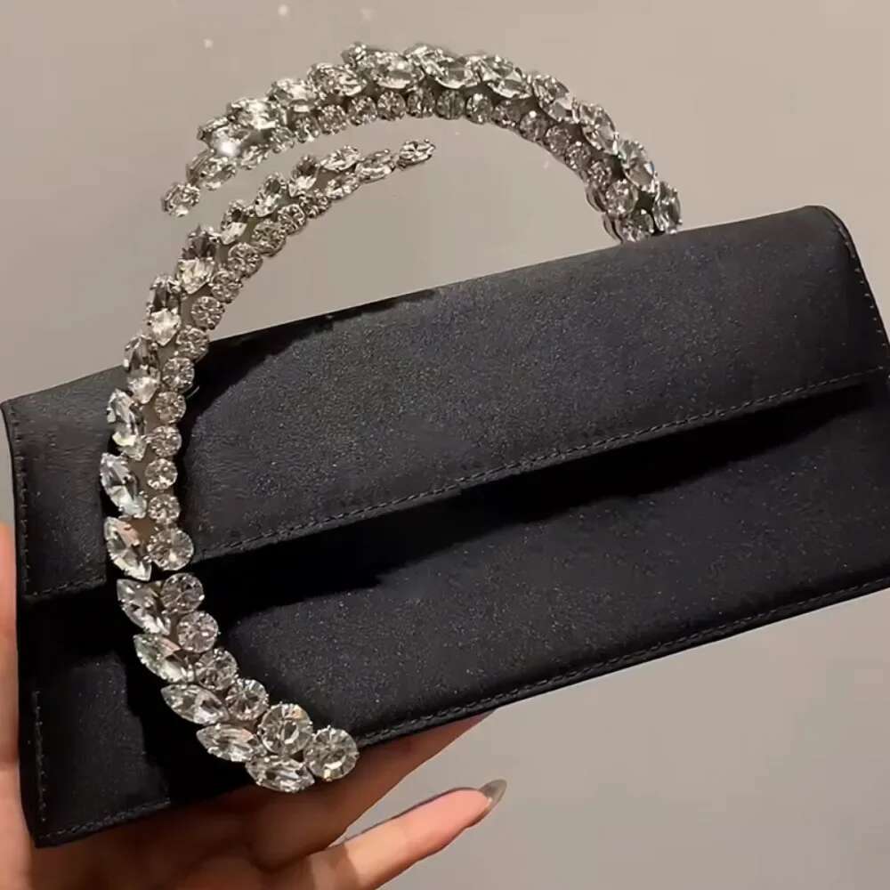 Literary Cover Type All-Match Trend Streetwear Wristlets Dias Shiny Korea Minority Satin Women Elegant Handbags