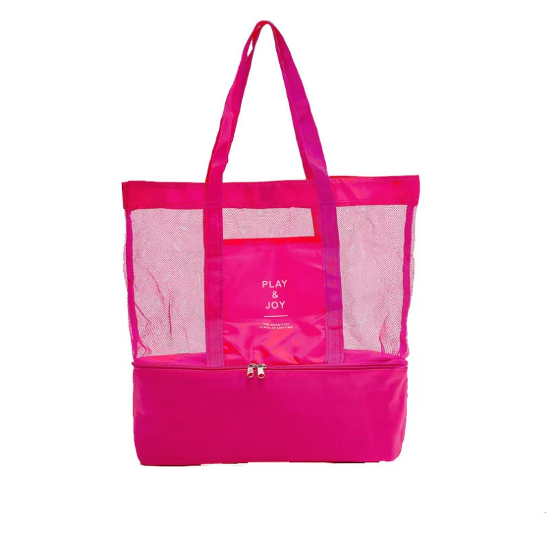 Custom Outdoor Picnic Beach Bag High-capacity Net Transparent Bag Double Insulation Tote Bag Office Lunch Snack Picnic Bags 250515