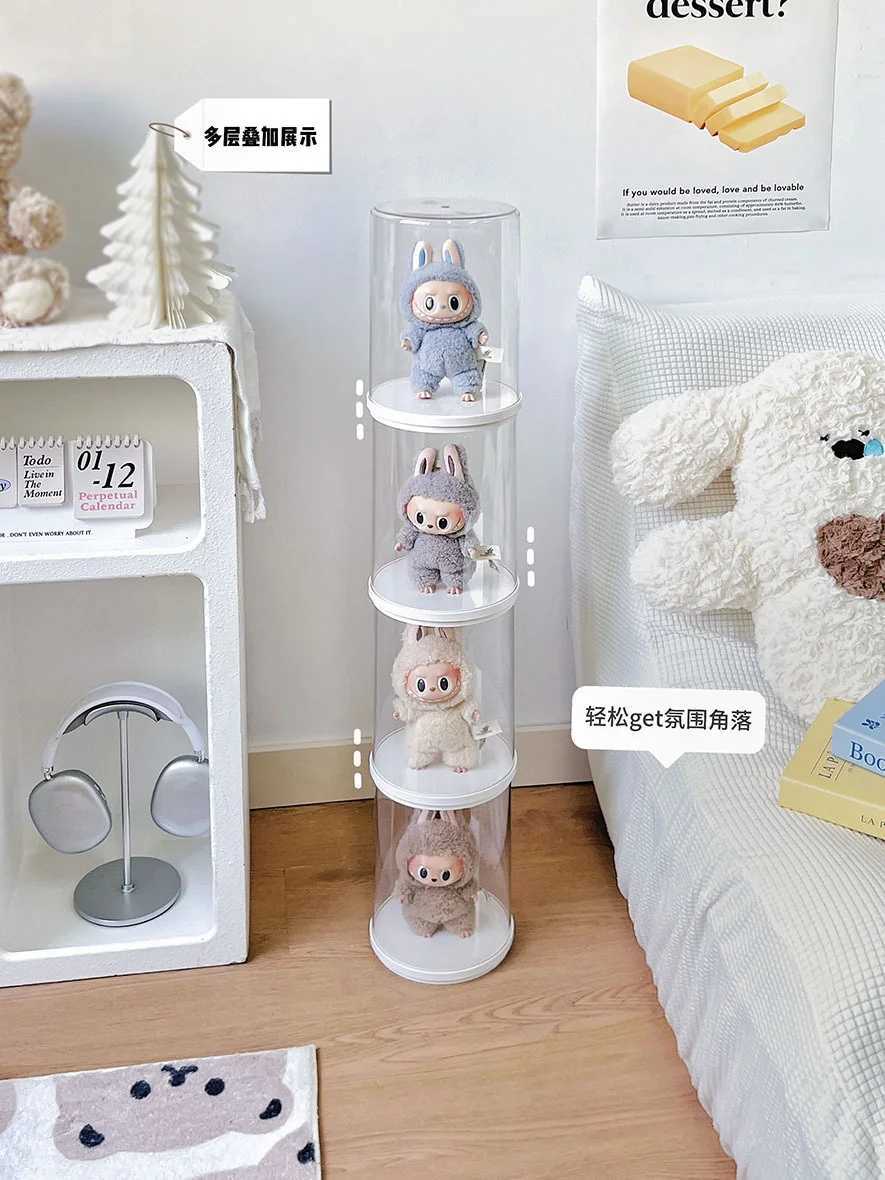 Pendant Display Rotating Transparent Labubu Doll Blind Box Storage Dustproof And Moisture-Proof (no doll) Free shipping