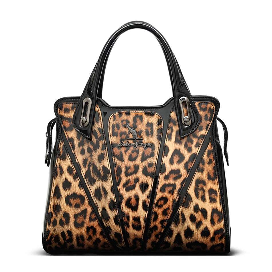 Fashion Large Capacity Leopard Print Women Handbag PU Simple Underarm Shoulder Female Daily Design Totes Shopping Bag