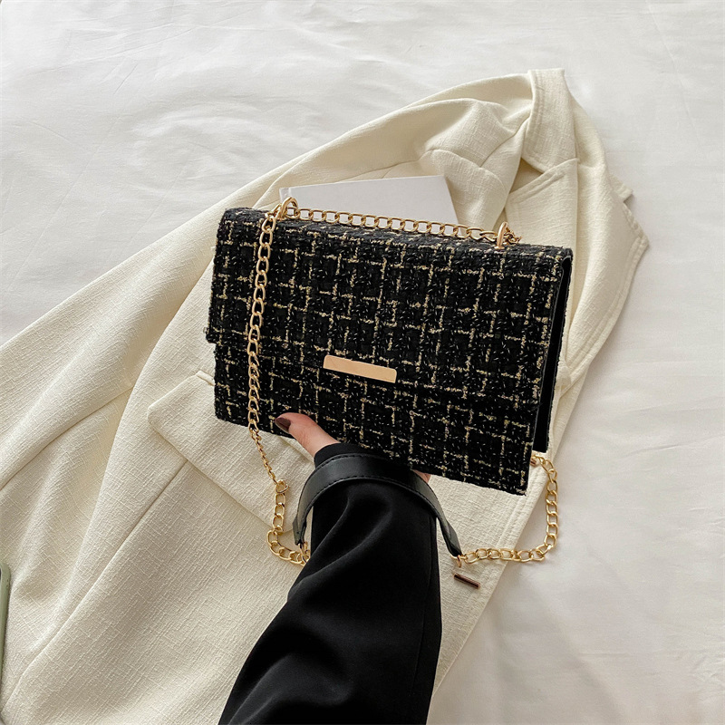 Free Delivery Designer Bag Baobao 2025 Xiaoxiangfeng Women's One Shoulder Crossbody Bag Unique Design Woolen Underarm Chain Small Square Bag Luxu