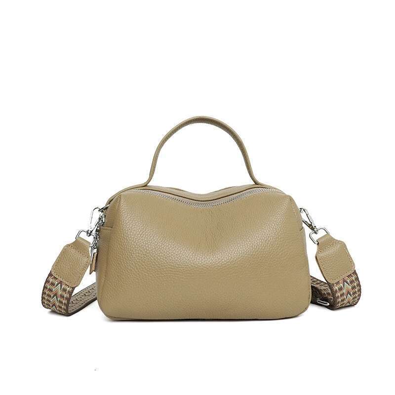 2024 Fashion Crossbody Women's Genuine Leather Simple High Quality Tote Bag Vintage Boston Handbag Female Shoulder Bags