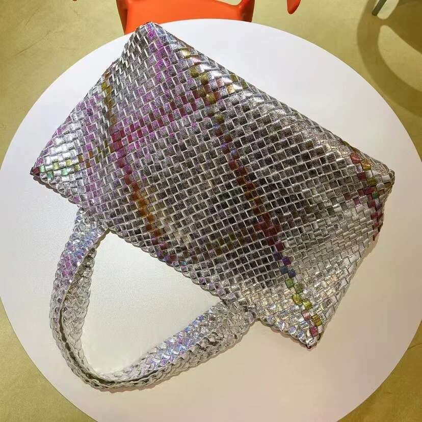 Woven Tote Women's Handbags Designer Large Shoulder For Women 2025 Fashion PU Shopper Purses Composited Bags Clutch