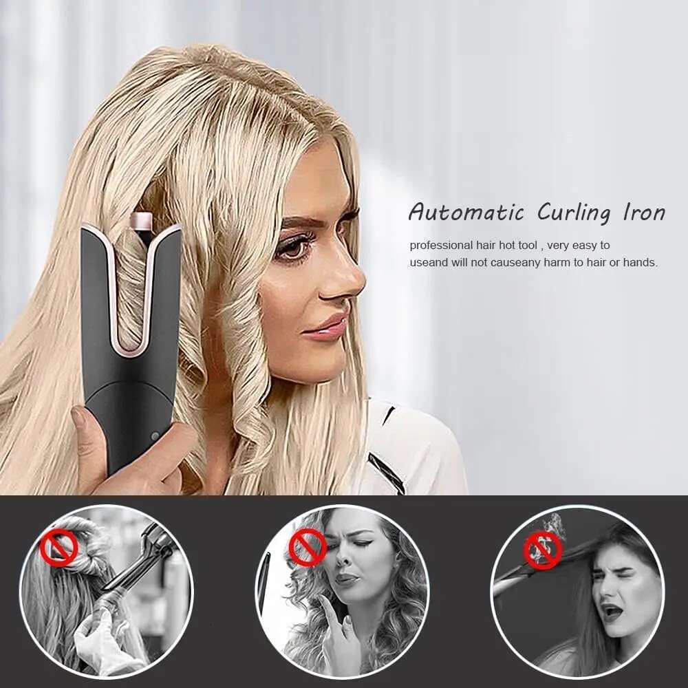 LESCOLTON Iron Innovative Large Curl Professional Curler Automatic Curling Hair Styling Tool for All Ages