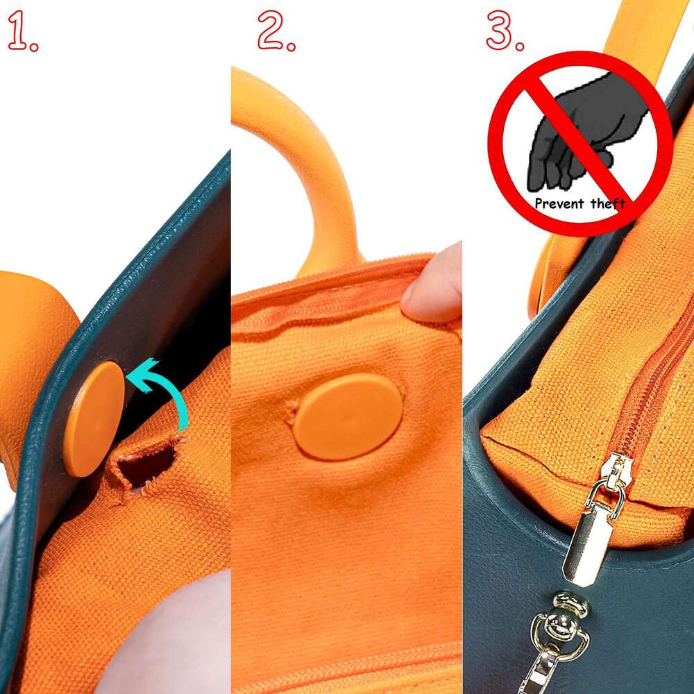 EVA Large Leather Shoulder Handbag Tote For Women Casual Waterproof Beach Hole Fit Charm Fashion Storage Bag