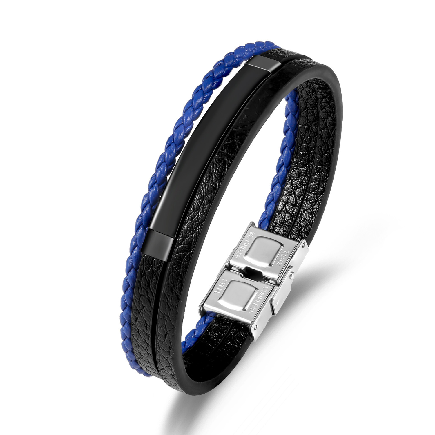 New Stylish European and American Fashion Men's Bracelet, Stainless Steel & Titanium Engraved Handcuff, Laser Etched Couples' Jewelry