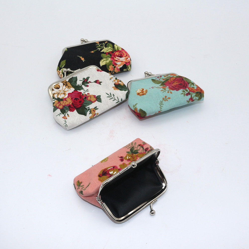 New Style Free Delivery Designer Bag Canvas Mini Women's Fabric Coin Printed Ethnic Style Change Bag, Children's Small Wallet New Designer B