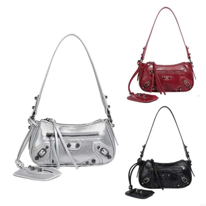 Women Shoulder Top Handle PU Leather Handbags All-Matching Armpit Bag
