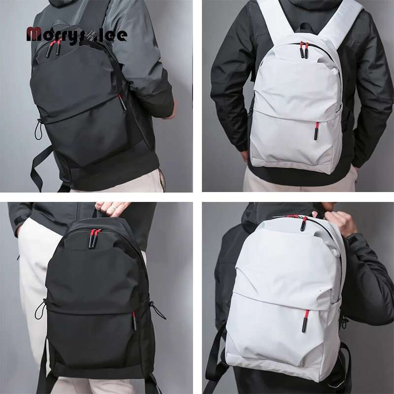 New Men For 15.0 Inches Laptop 2024 Back Pack Large Capacity Students Backpack Pleated Casual Style Bag Water