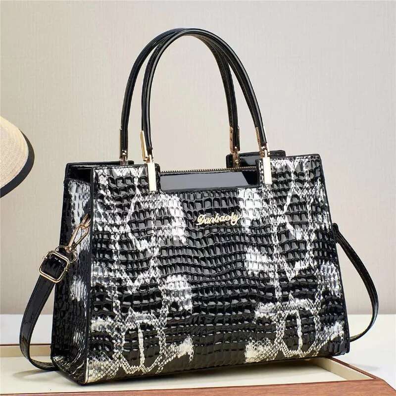 Designer Female Crossbody Bags For Women Crocodile Pattern Shopping Tote Bag Fashion Large Capacity Shoulder Handbags