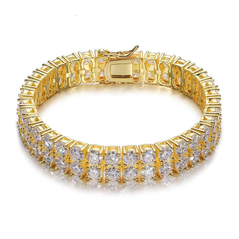 2 Rows 6mm 8mm 10mm Tennis Bracelet Sterling Sier VVS1 D Color Moissanite with GRA Certification