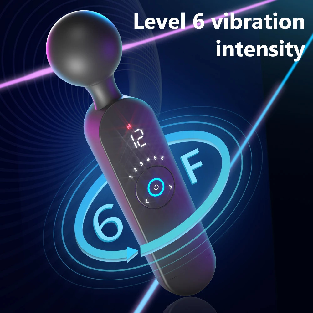 AV Magic Wand Vibrator for Women Clitoris Stimulator Heating Powerful Female Massager Digital Display USB Rechargeable Sex Toy 250515