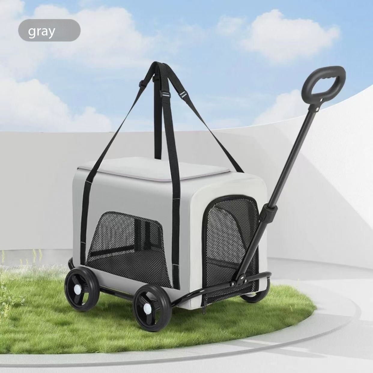 Pet Cart, Dog, Cat, Teddy, Baby Cart, Outdoor Small Trolley, Car Rental, Lightweight and Foldable