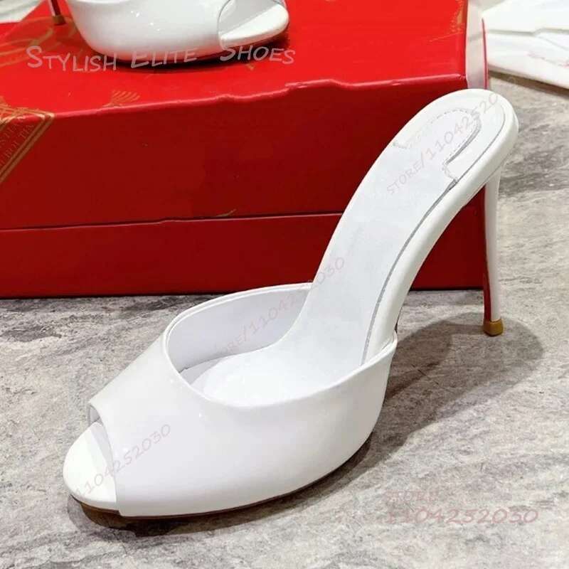 Rainbow Patent Gradient Peep Toe Heels Girls Cute Slippers Slingback Open Sandals Gold Leather Mirror Sexy Women Shoes