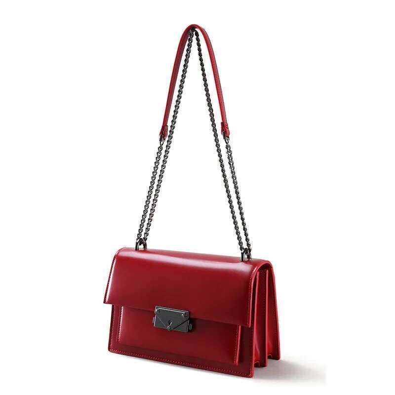Factory Customized Simple Genuine Leather Women's Handbags High Quality Crossbody Bag Chain Women Shoulder Bags
