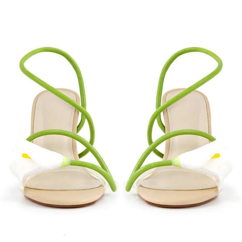 Onlymaker Women Open Toe Flower Sandals Wedding Dressy Summer Heels