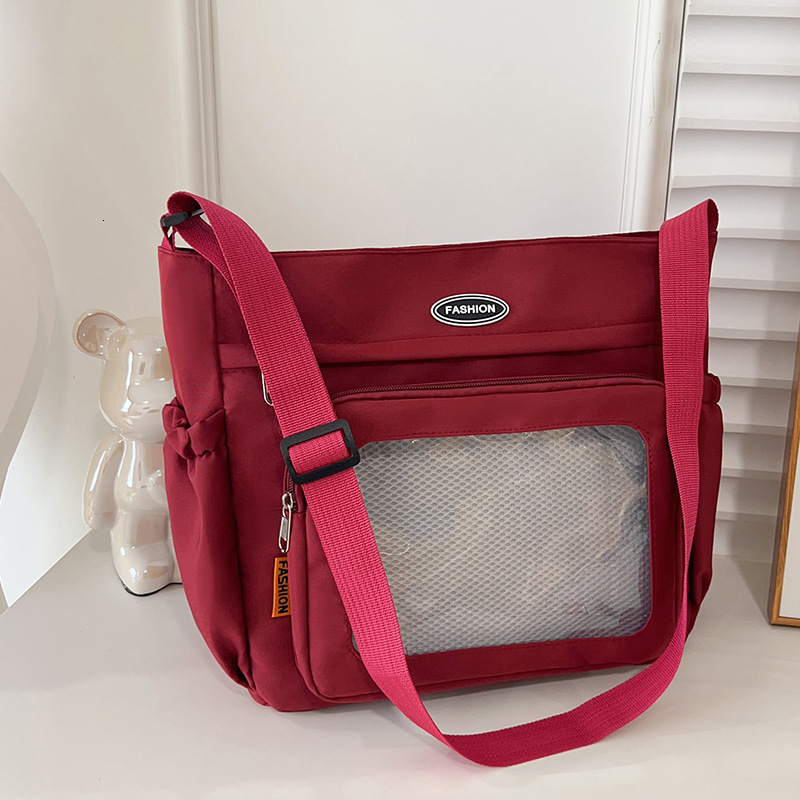 Free Delivery Designer Bag Ins Women's Transparent JK Pain Daily Large Capacity Versatile College Student Girl Tutoring Single Shoulder Tote Bag 