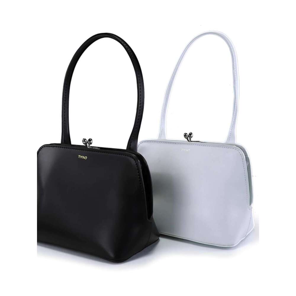 Trendy brand internet celebrity blogger with the same niche design versatile texture contrasting color goji berry clip hand held armpit bag