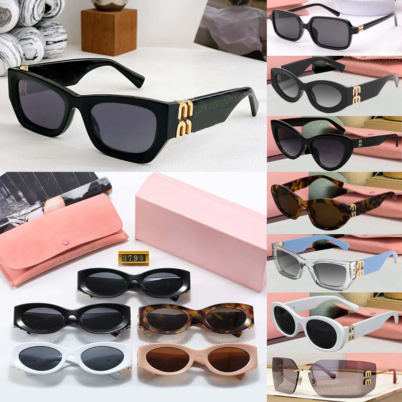 Sunglasses for Women Designer Sunglasses Womens Cat Eye Alphabet Glasses Monogram Metal Mirror Legs Runway Small Round Oval Frame Mens Squared Eyeglasses With Box