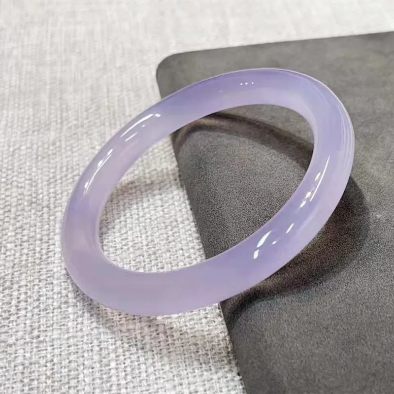 Ice Violet Jade Marrow Bracelet Light Purple 250513