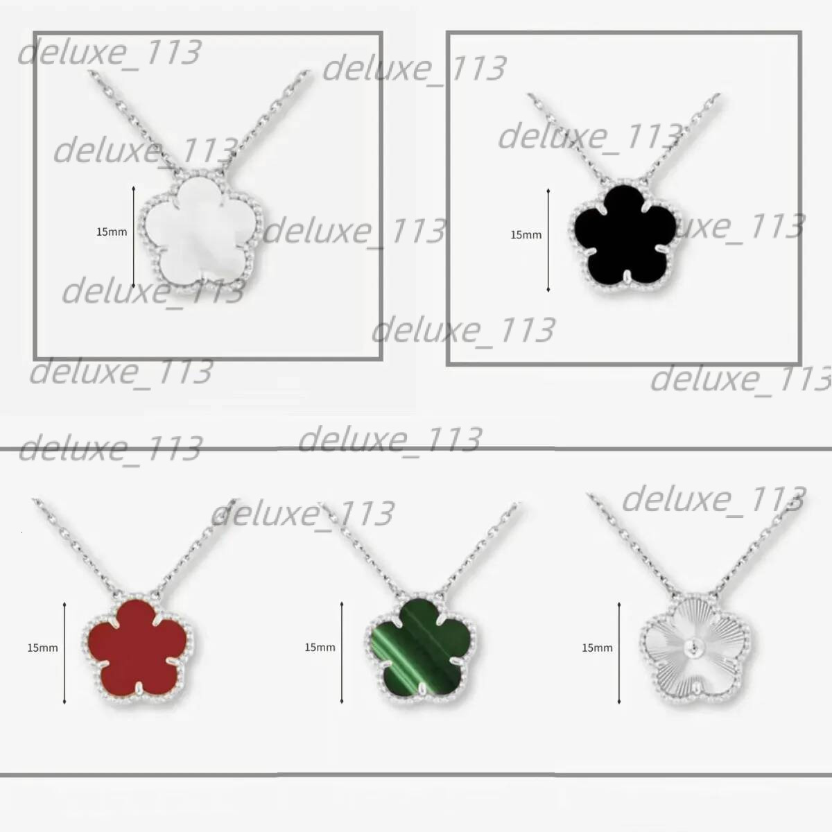 Charm For Women Clover Pink Designer Jewlery Sterling Sier Jewelry Flower Necklace Thanksgiving Day Party Gift