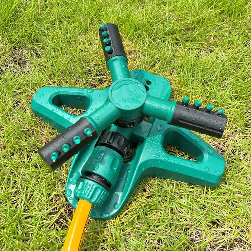 Rotating head, automatic sprinkler, 360 degree lawn greening sprinkler system, coog system for irrigating land and gardens