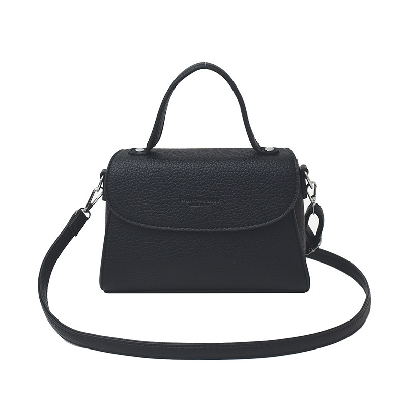2025 Summer New Commuting Fashion Trendy Handheld Small Square for Women, Simple and Western Style Lychee Pattern Single Shoulder Crossbody Bag